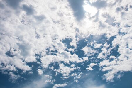 Clouds and blue sky with the beauty of nature at daytime.の写真素材