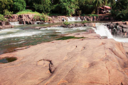 Rocks and waterfalls with the nature at resort.の写真素材