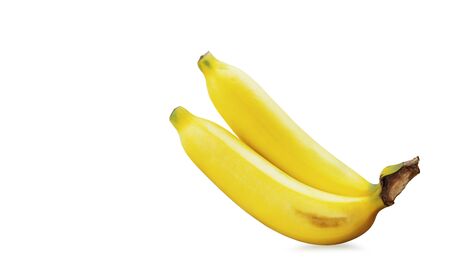 Banana ripe on a white background.の写真素材