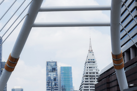 Beautiful of bridge building with the sky.の写真素材