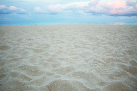 White sand beach with the blue sky.の写真素材