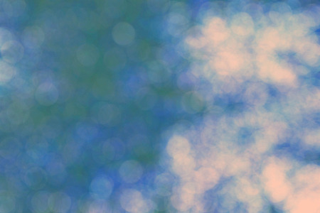 Colorful of bokeh with blue background.の写真素材