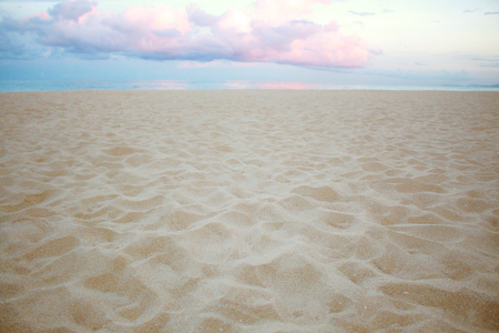 Sand beach in summer at the sea with sky.の写真素材