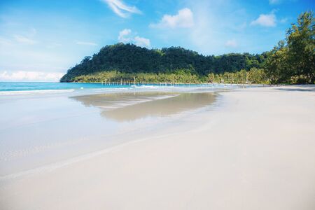 Sand on beach with the blue sky.の写真素材
