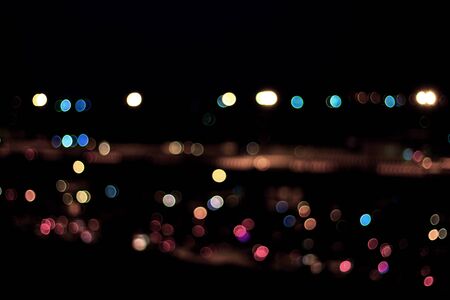 Bokeh with the colorful on street of night.