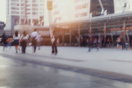 People are walking in the city of landmark.の写真素材