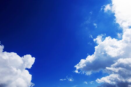 Blue sky and cloud with the sunlight in summer.の写真素材
