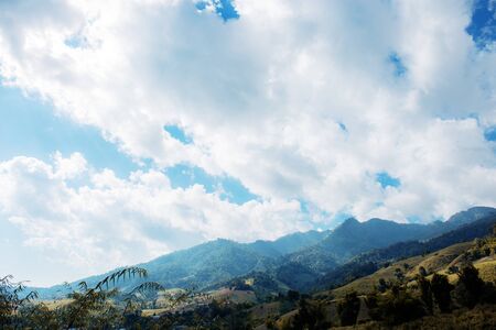 Landscape of mountain and cloud with the sky.の写真素材