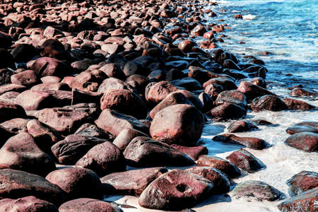 Stone on beach at the sea with colorful.の写真素材