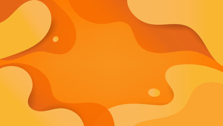 abstract orange background with bubbles and waves.のイラスト素材