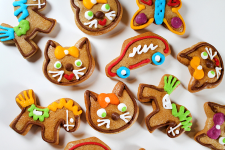 Traditional gingerbread cookiesの写真素材