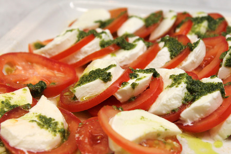 Caprese Salad. Tomato And Mozzarellaの写真素材