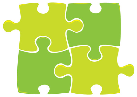 green puzzleのイラスト素材