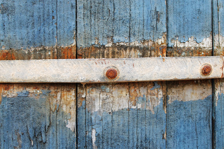 Vintage wooden blue backgroundの写真素材