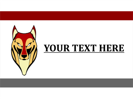 front view of the staring predator, combine with text  Suitable for mascot, symbol, icon  etc のイラスト素材