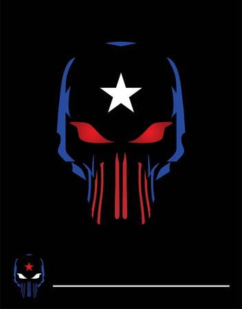 black mask with the star icon. white star black maskのイラスト素材