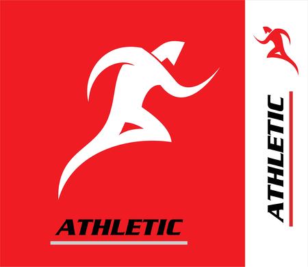 Runner. Marathon. Athletic icon. for runner. Athletic mascot.のイラスト素材