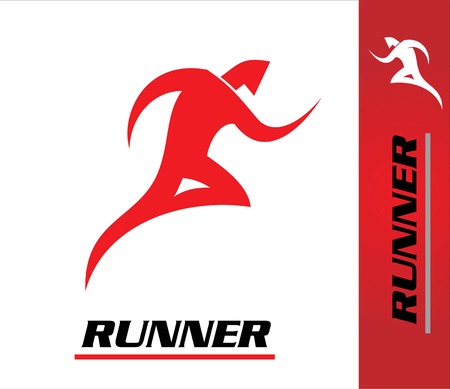 Runner . Athletic icon.のイラスト素材