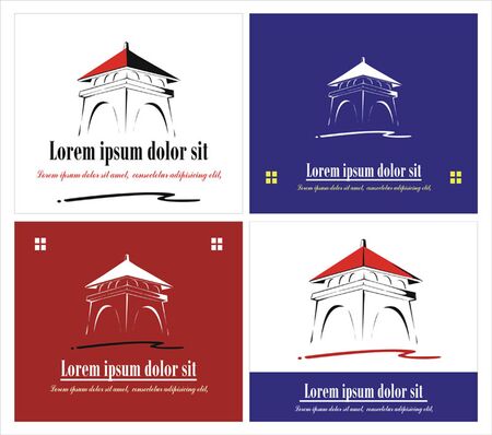 real estate, residence, corporate identity, flyer.のイラスト素材