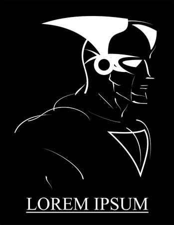 superhero in blackのイラスト素材