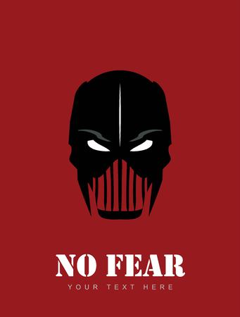 Warrior head, superhero, villain, grunge.のイラスト素材