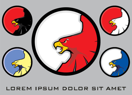 A Set of Circle Eagleのイラスト素材