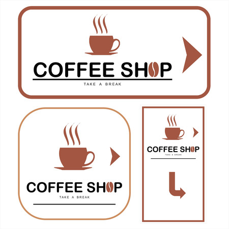 Coffee shop label designのイラスト素材