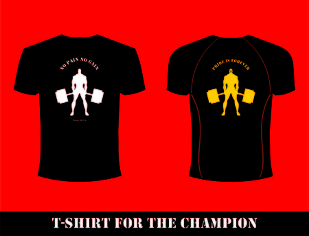 T-shirt for champion design template.のイラスト素材