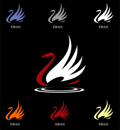 Beautiful Swan  icon designのイラスト素材