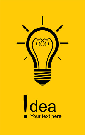 Yellow Bulb Idea icon designのイラスト素材