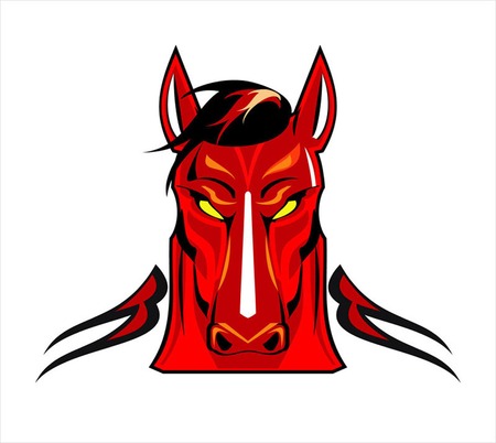 Horse icon vector illustration isolated on white background.のイラスト素材