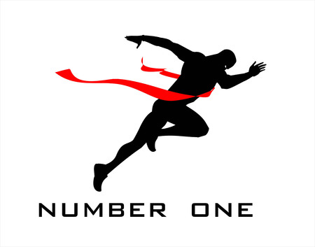 Number one runner champion icon designのイラスト素材