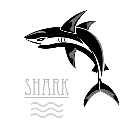 Shark icon with textのイラスト素材