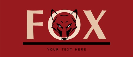 Fox labelのイラスト素材