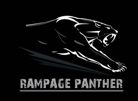 panther, atacking panther.のイラスト素材