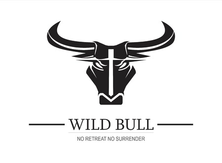 artistic tribal bull head Vector illustration.のイラスト素材