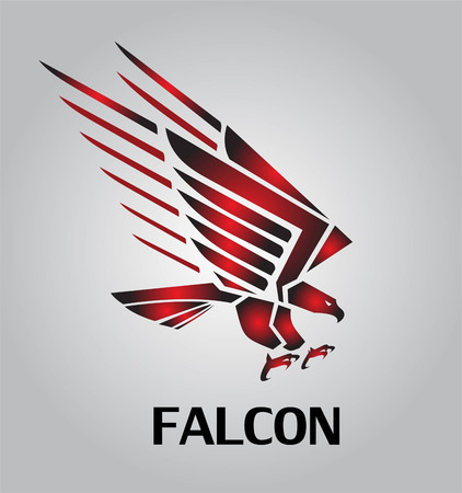 Red eagle, flying hawk.のイラスト素材