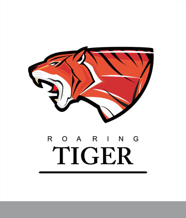 Elegant tiger head combine with text.のイラスト素材