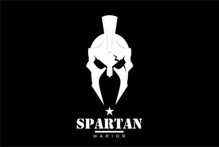 Centurion warrior helmet with the crack on eye.のイラスト素材