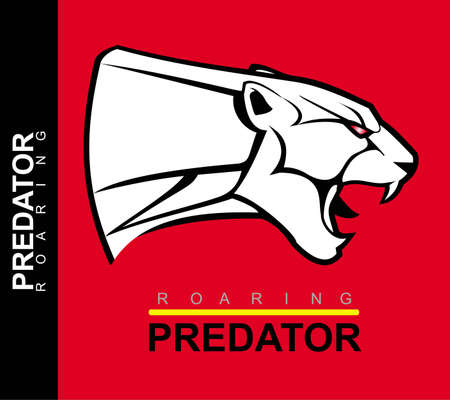 jaguar, roaring cougar, roaring puma.のイラスト素材
