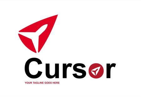 cursor company. Point Arrow Icon Vector, cursor company logo.のイラスト素材