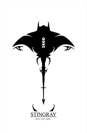 stingray, manta, The Stingray Logo Design. tribal stingray.のイラスト素材
