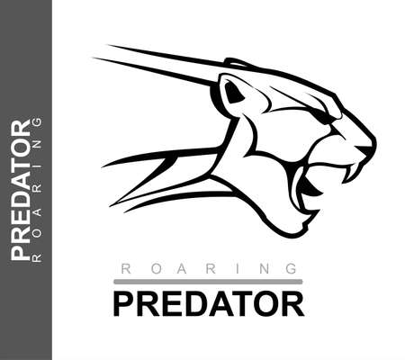 jaguar, roaring cougar, roaring puma.のイラスト素材