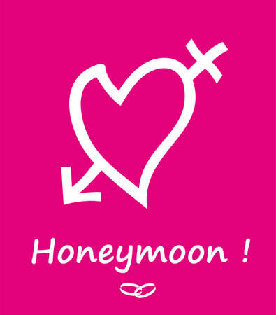 love symbol, unique symbol of honeymoon momentのイラスト素材