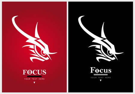 eye of the beast in whiteのイラスト素材