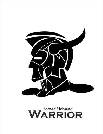 futuristic horned warrior, horned superhero. sci-fi character. artwork.のイラスト素材