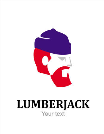 bearded lumberjack with capのイラスト素材
