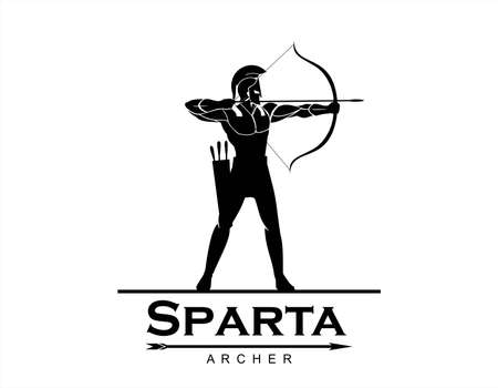 Sparta archer , trojan warrior with the arch, warrior archeryのイラスト素材