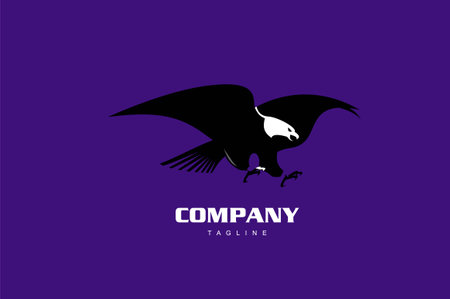 Flying Eagle, spread out its featherのイラスト素材