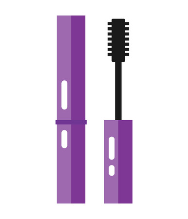 Vector flat illustration make up cosmetic. Design cosmetic, make up icon. Beauty store with cosmetic object mascara- vector stock.のイラスト素材